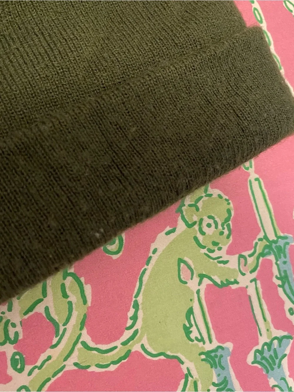 Carhartt green knit kids beanie hat